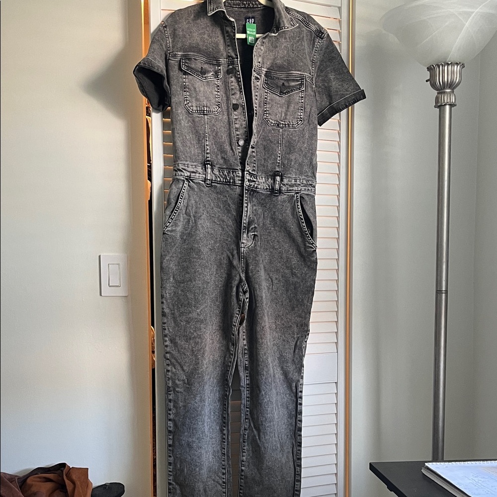 Black Denim Jumpsuit